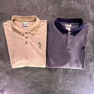 Men’s Disney Mickey Polos XL – Lot of 2 Embroidered Shirts